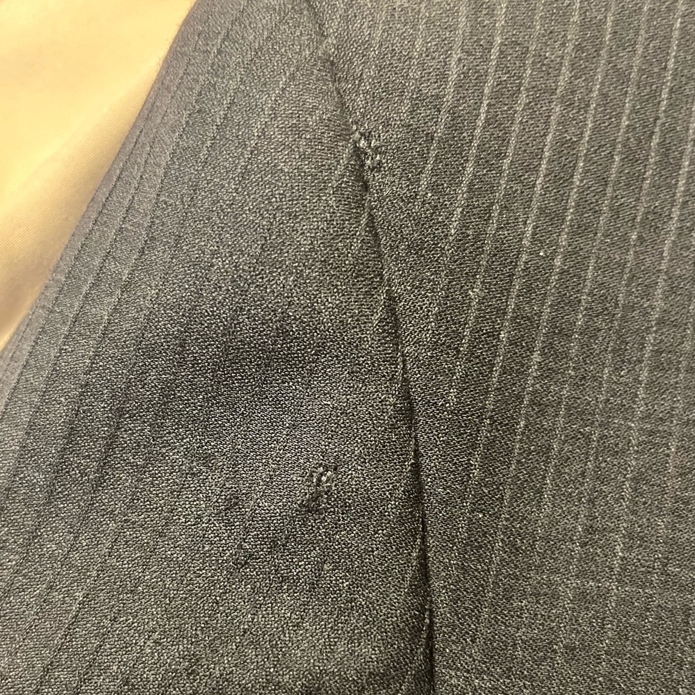 Calvin Klein Dark Gray Herringbone Pattern Suit - image 6